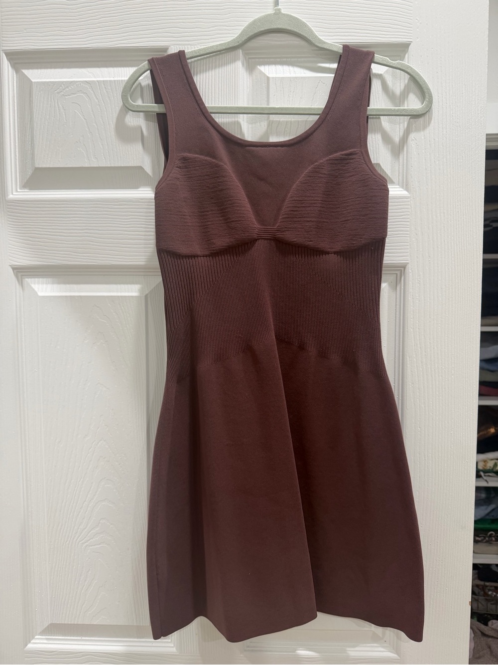 lululemon athletica Sleeveless Fit-and-Flare Dress in Mauve Brown